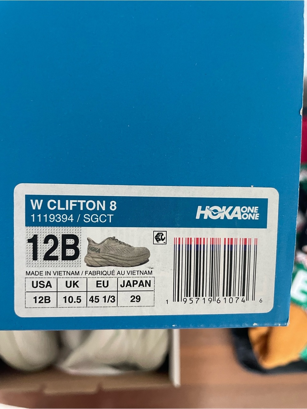 Hoka W Clifton 8 Running Shoes - Gray